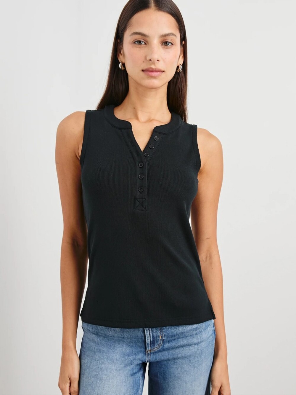 Rails Mayla Black Ribbed Tank - Picture 2 of 9